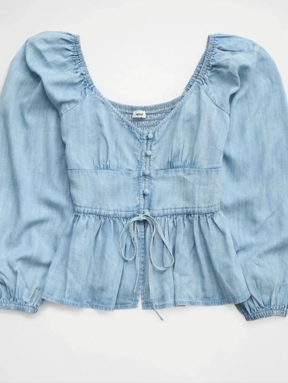 Aerie Long Sleeve Peplum Top - Picture 8 of 8
